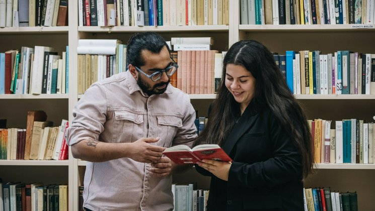 Estonian and Finno-Ugric Languages students at the Library